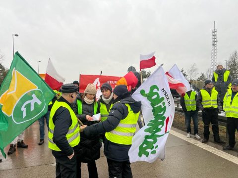 Wspólny protest polskich i niemieckich związkowców