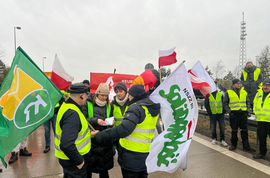 Wspólny protest polskich i niemieckich związkowców